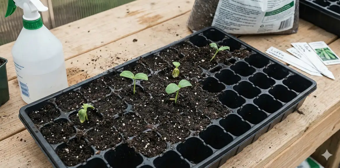 Poor germination results from old or improperly stored loofah seeds