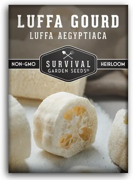 Survival Garden Seeds Luffa Seeds packet