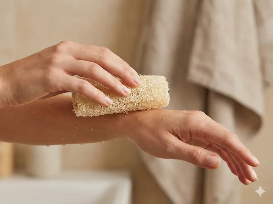 Light touch demonstration showing minimal pressure for sensitive skin